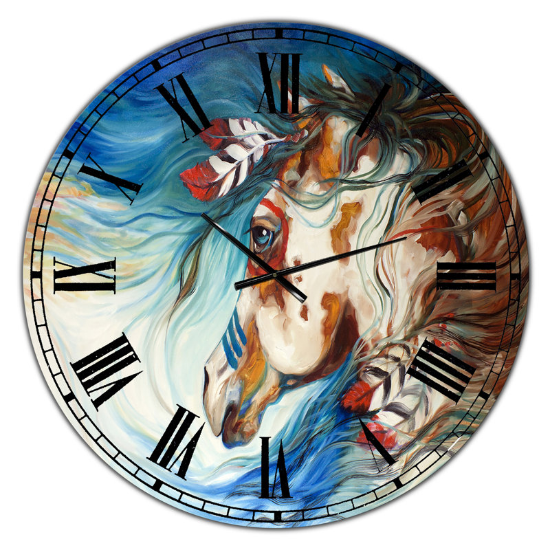 Horloge murale avec grand cheval The Drifter, Grand