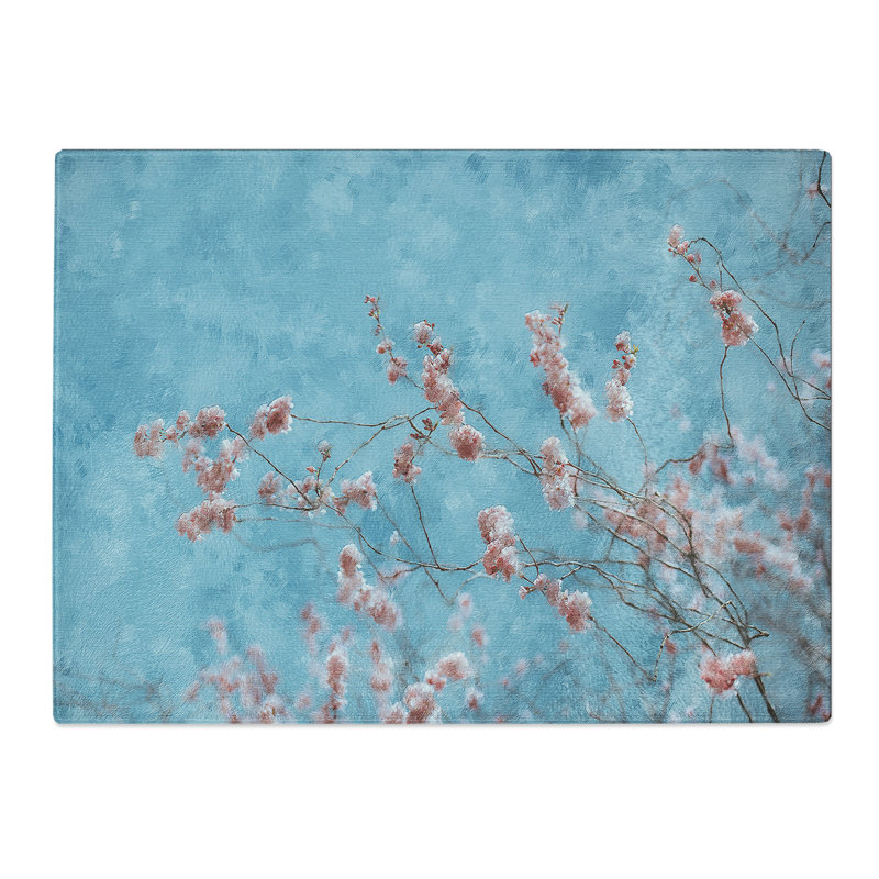 Beautiful Pink Cherry Blossom Art  Glass Chopping Board