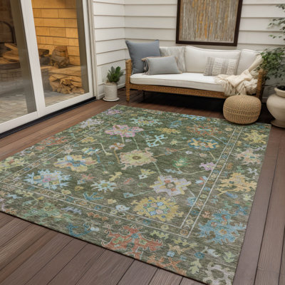 Machine Washable Indoor/Outdoor Leavittsburg ACN2234 Global Rug
