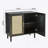 Natural Rattan Door Buffet Cabinet With Adjustable Shelves