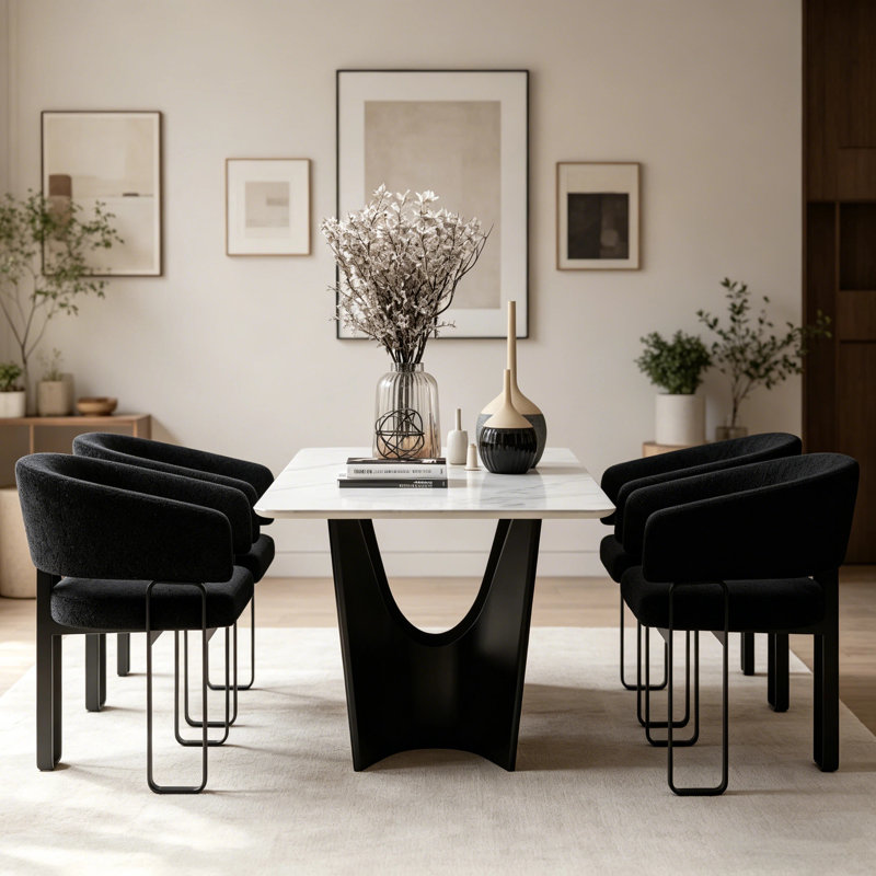 Chaise de salle à manger rembourrée Modern
