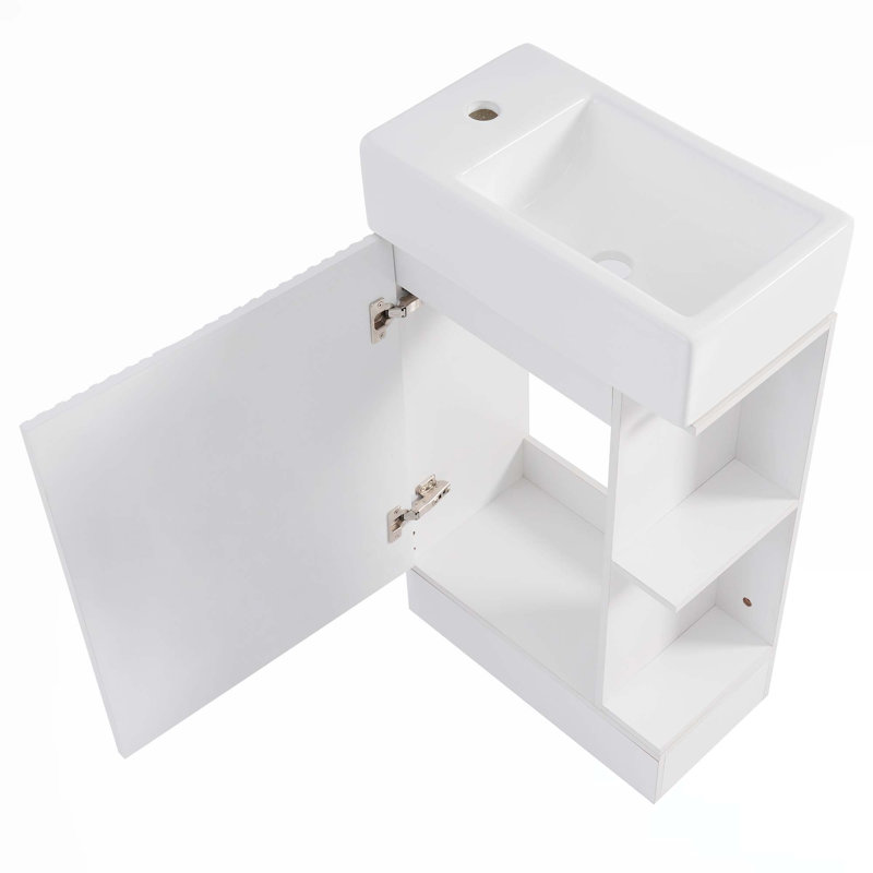 Meuble-lavabo 18,6 po avec lavabo, Blanc