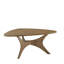 Table basse 27 x 40 po avec plateau en placage de bois naturel et finition brune