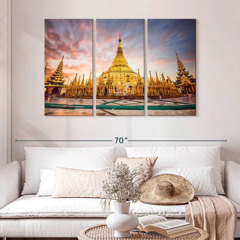 Pagode Shwedagon, Myhara, H 32 po x l 50 po