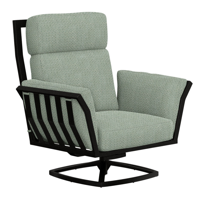 Aris Outdoor Rocker Chair, Carbon Black, Flagship Stone Sunbrella®