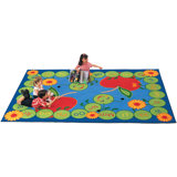 ABC Caterpillar Premium Collection Literacy Blue/Red Area Rug