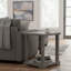 Table de bout avec rangement, table de bout en bois massif avec tablette inférieure, convient au salon chambre à coucher-126093421-91429935