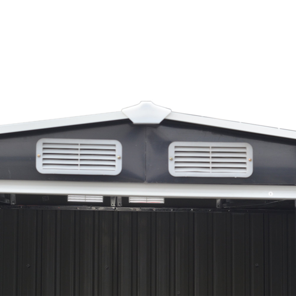 Garage Shed with Log Storage 11 ft. W x 10 ft. D Galvanised Steel