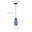 1 luminaire suspendu en fer de verre à intensité variable bleu foncé