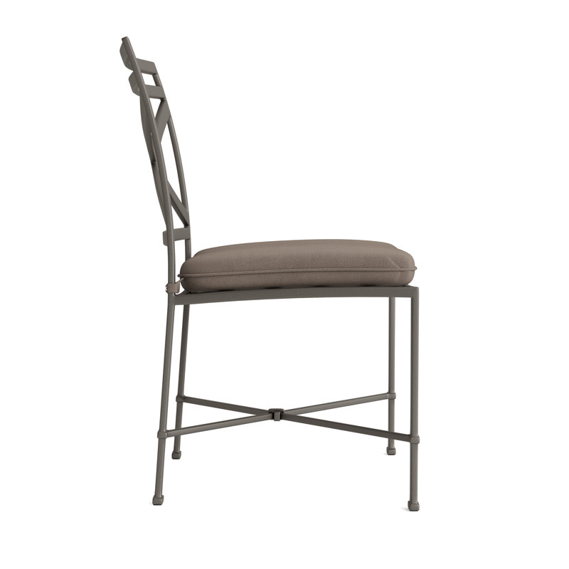 Venetian Outdoor Dining Side Chair, Fusion Moccasian, Brown, Mica