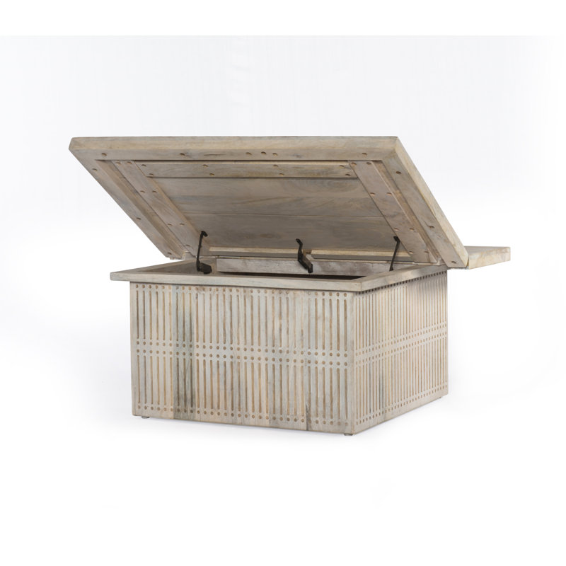 Table basse Anstead, Ivoire brossé