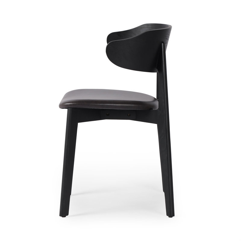 Kassel 19.5'' H Upholstered Ash Side Chair, Black