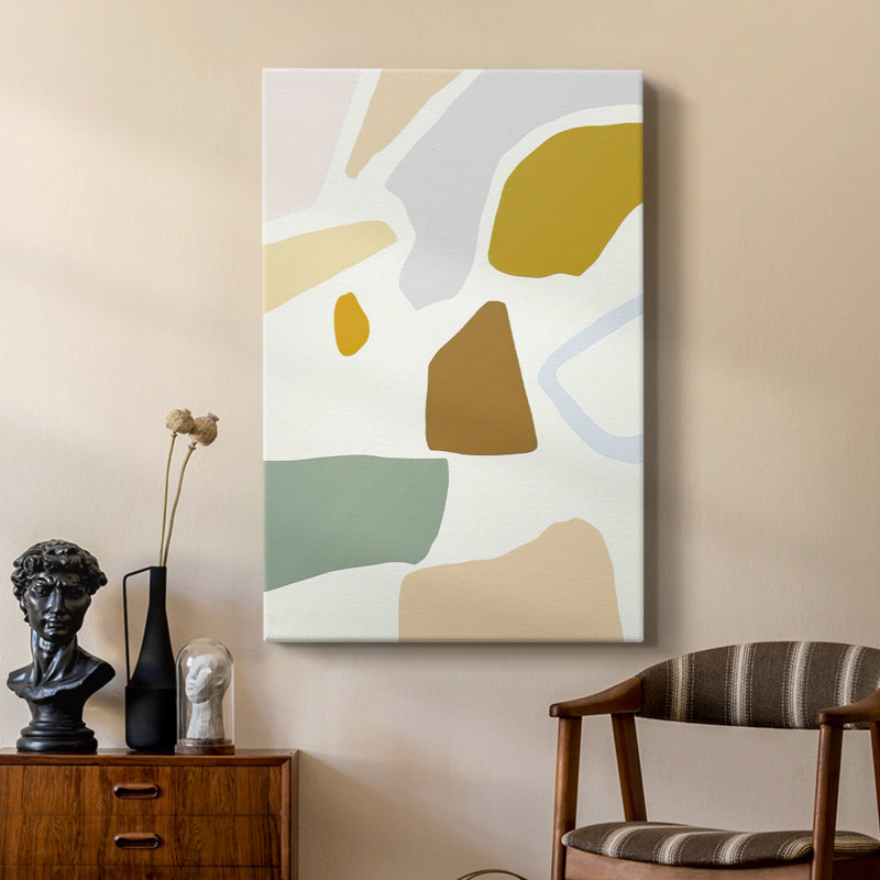 PastelSplotchesII -Custom Wrapped Gallery Cavas, 18" H x 12" W