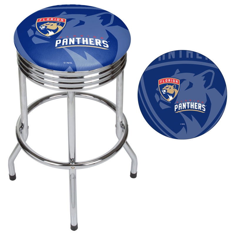 Tabouret de bar pivotant 28,5 po NHL, Chrome, Florida Panthers