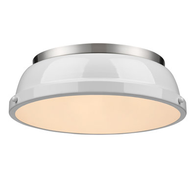Calico 2 Light Steel Flush Mount