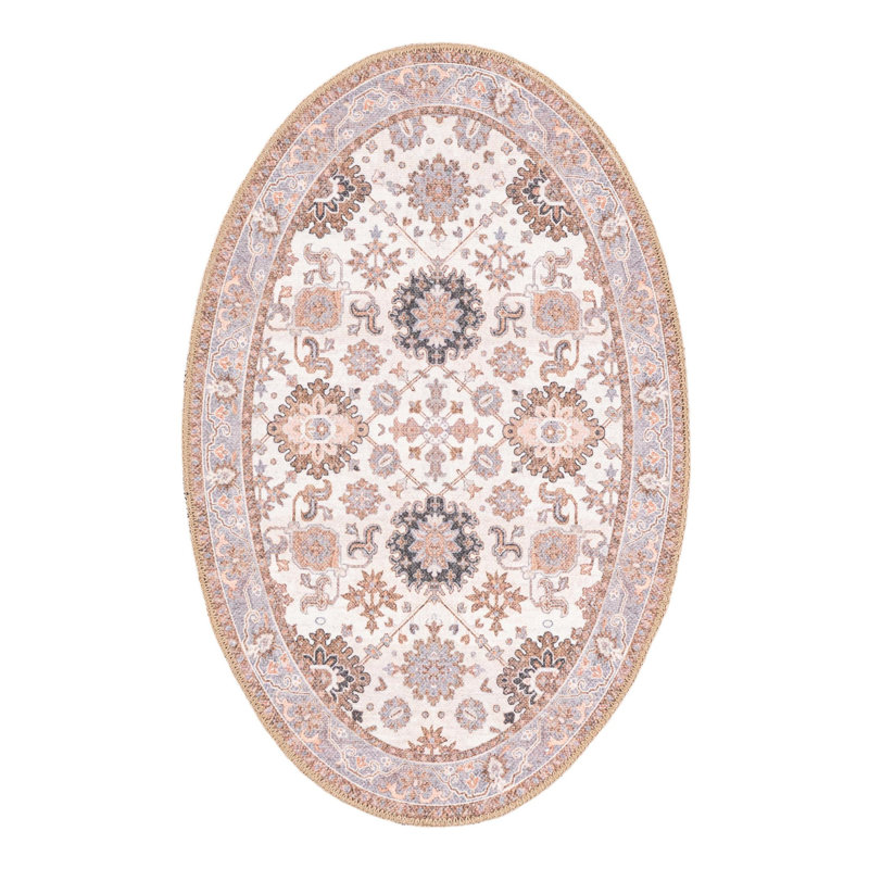 Bungalow Rose Esther Timeless Rug, Ovale 2 pi x 3 pi 1 po