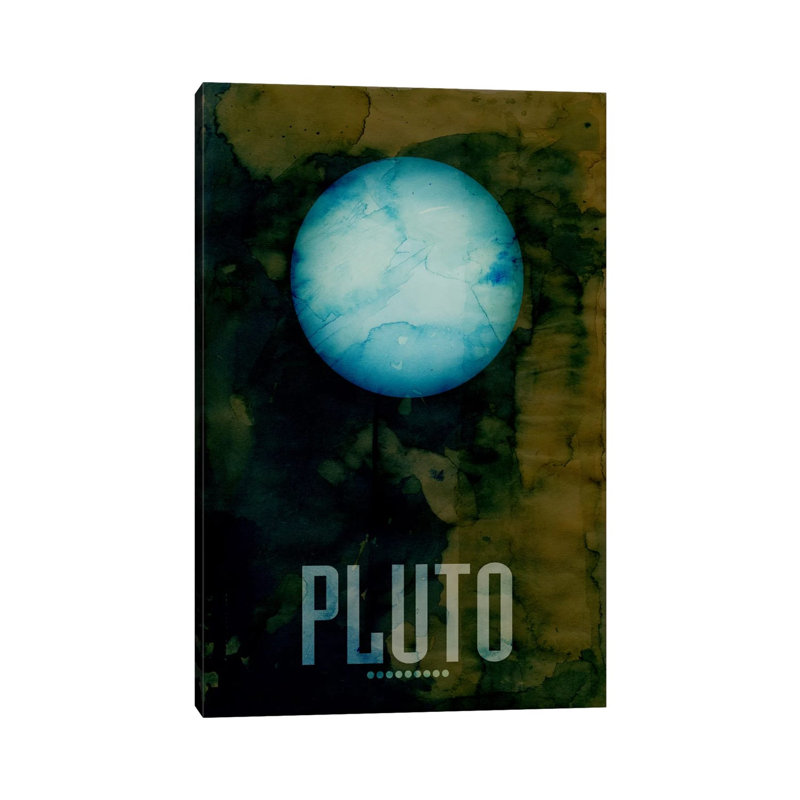 The Planet Pluto by Michael Tompsett - Wrapped Canvas Print