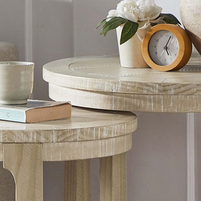Ensemble de tables basses rondes rondes rondes rondes en bois Mid-Century