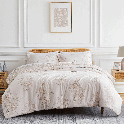 Harmony Collection Microfiber Reversible Duvet Cover Set