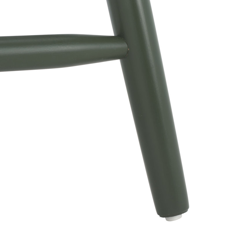 Tabouret de bar et de comptoir en bois massif Birdia, Tabouret de comptoir (siège d'une hauteur de 24 p, Vieux vert