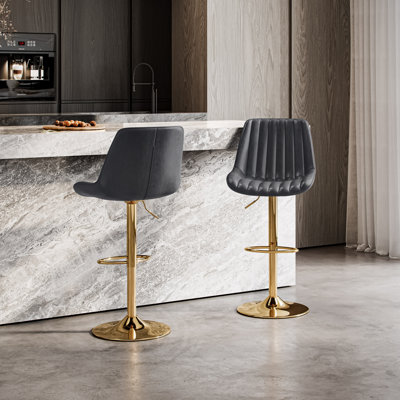 Fausley Upholstered Adjustable Height Counter Stool