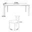 Ensemble de salle à manger moderne de style italien pour la maison rectangulaire L 62,99 po x l 31,49 po