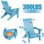 Chaise Adirondack pliable toutes saisons pour l'extérieur, résistante à la décoloration et facile à nettoyer pour la terrasse, le jardin et le foyer-1309972126