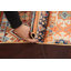 Tapis rouille en laine noué à la main de conception unique 2 pi 8 po x 3 pi 11 po