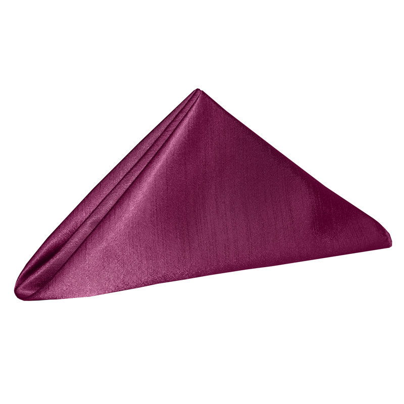 Yulia Silk Square Napkin, Raspberry, 20" x 20"