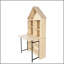 Bureau d'artisanat pliant avec tablettes de rangement, bureau convertible dissimulé en bibliothèque, bureau pliable avec rangement, bureau de disparition pour petits espaces, table de bricolage multifonctionnelle, bureau de coiffeuse