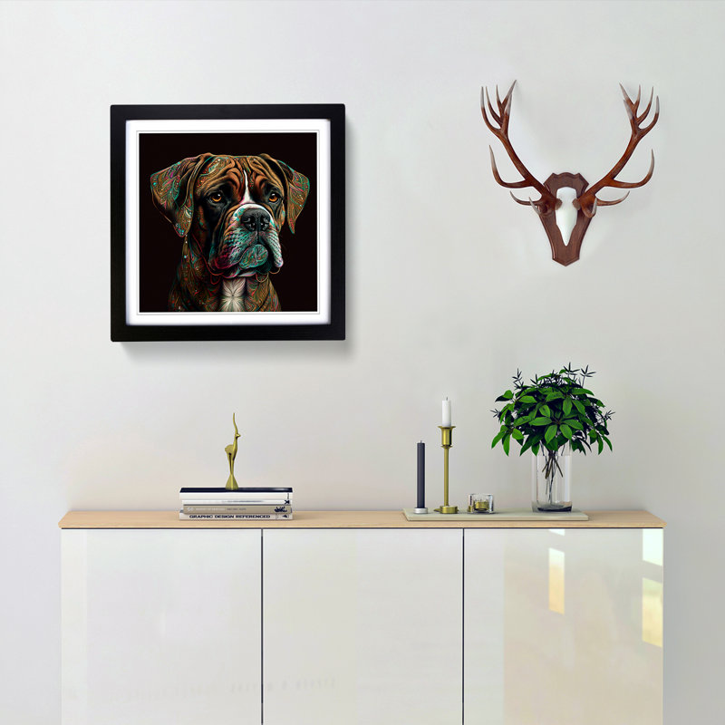 Single Picture Frame Print on Wood, Black
