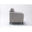 Fauteuil capitonné en tissu gris clair