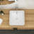 15.69"X15.69" White Ceramic Square Vessel Bathroom Sink