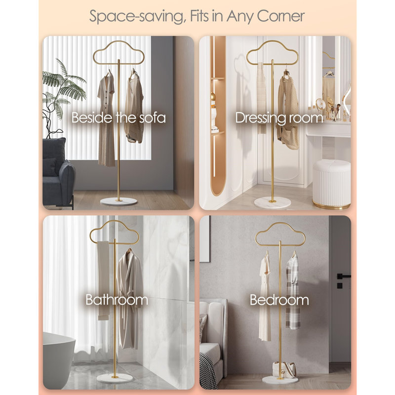 Coat Rack Stand, Gold