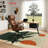 Abstract Geometric Leaf Area Rug, Modern Minimalist Design, Non Slip Washable, Indoor Decor for Living Room Bedroom Playroom Entryway Office Apartment Stylish Home Accent-129037082