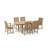Guardacosta 6 - Person Teak Wood Patio Dining Set with Extendable Oval Table