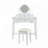 Makeup Vanity Table with Reversible Mirror and 5 Drawers, Stylish Dressing Table Set with Comfortable Stool
