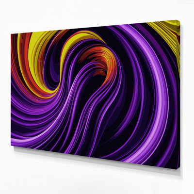 Gradient Abstract 88, impression sur toile mauve