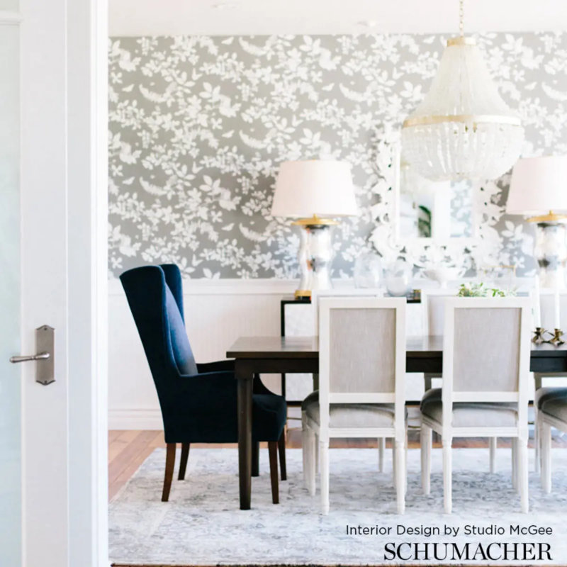 Shadow Vine Wallpaper, Charcoal