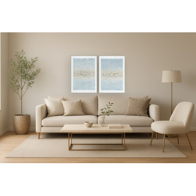 Art mural en toile Beachcomber Tranquility - 40 po x 55 po - Cadre beige