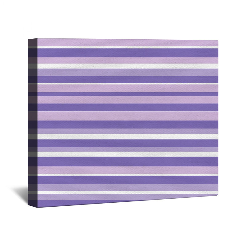 Purple Stripes Canvas  Gallery Wrap - Pattern Wall Decor in Many Sizes, 32 x 32 inches