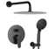 9-Spray Patterns With 1.8 GPM 10 In. Wall Mount Rain Fixed Shower Heads In 10 In. Polished Chrome