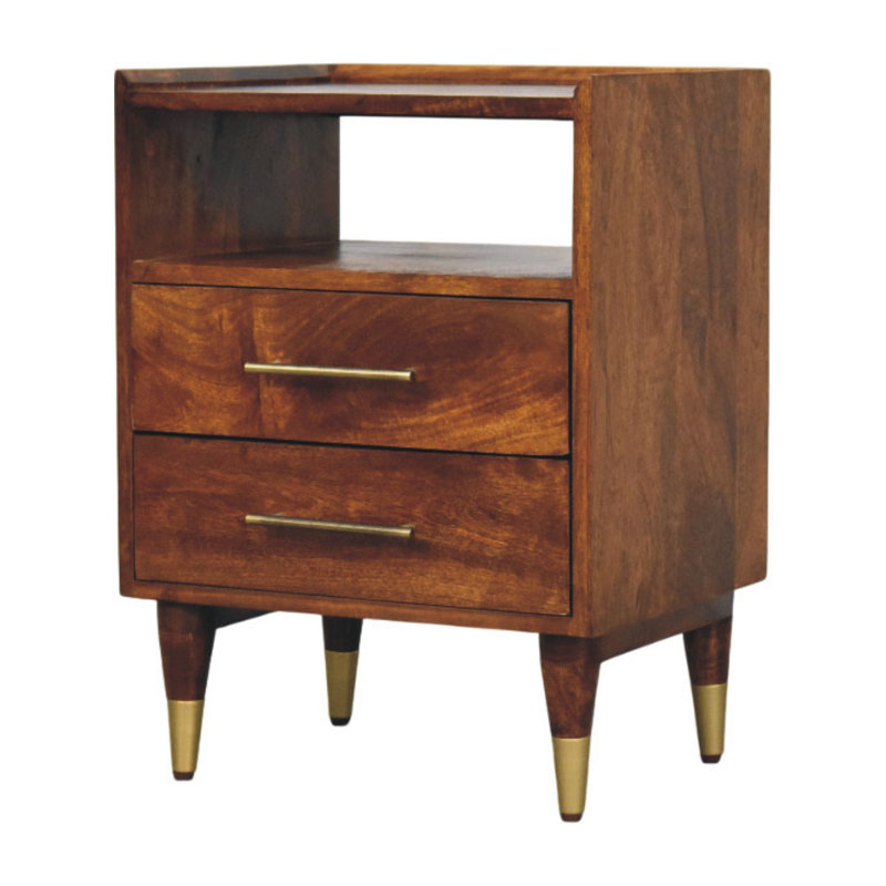45cm W Solid Wood Bedside Table