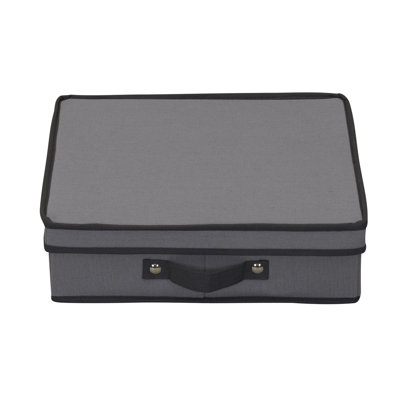 Burnie Dining Plate Chest with Brown Trim