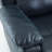 Blue Leather Gel Glider Recliner