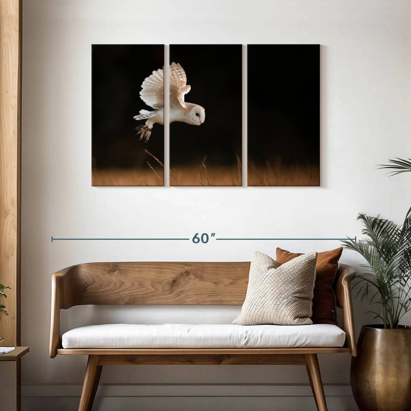 Brampt Barn Owl Beauty, 28" H x 45" W