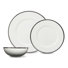 Couvert individuel en porcelaine tendre 3 pièces Comet Platinum