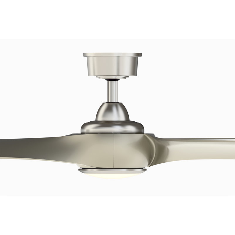 Wrap Custom Indoor/Outdoor Ceiling Fan DC Motor- Brushed Nickel, Brushed Nickel