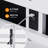 White Twin Over Full Size Bunk Bed With Guardrail, LED Light, Charging Station