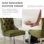 Ensemble de 4 chaises de salle à manger rembourrées en velours et pieds argentés-2134824694-2134824458